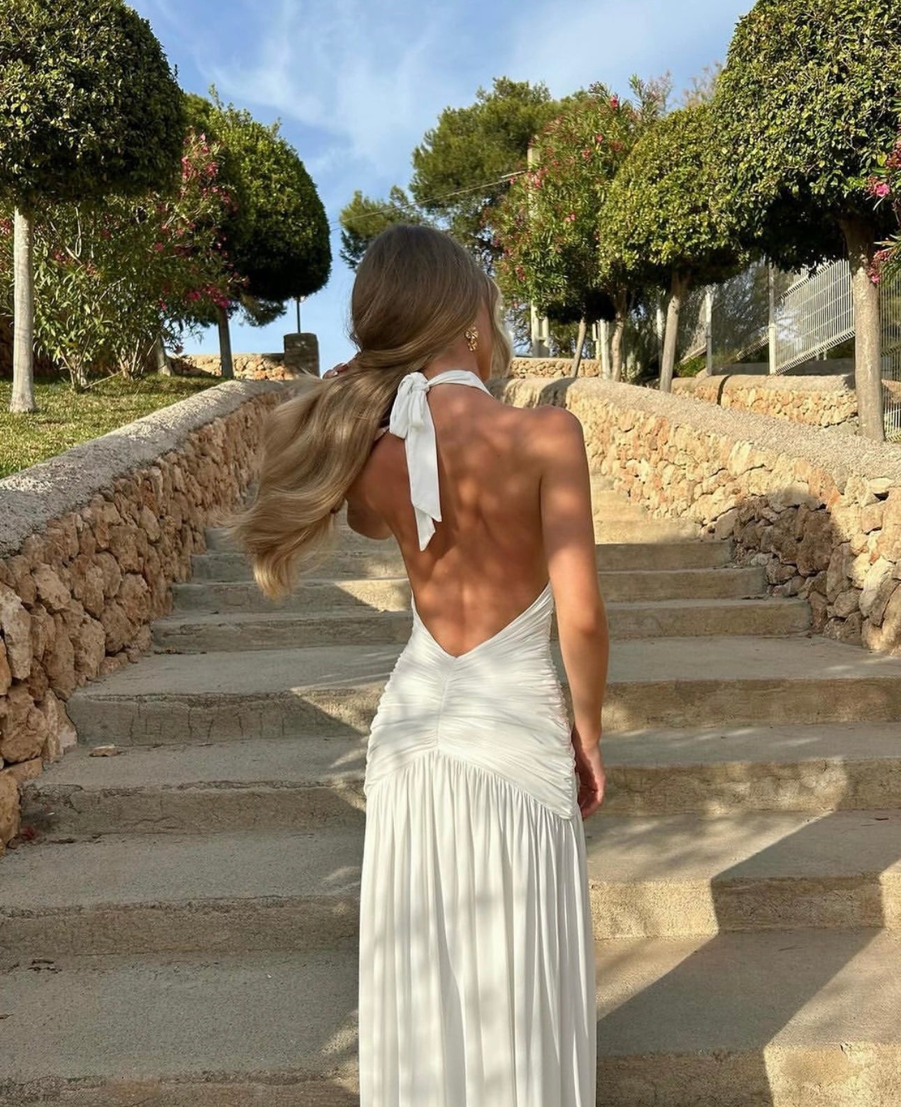 Vestido escote blanco