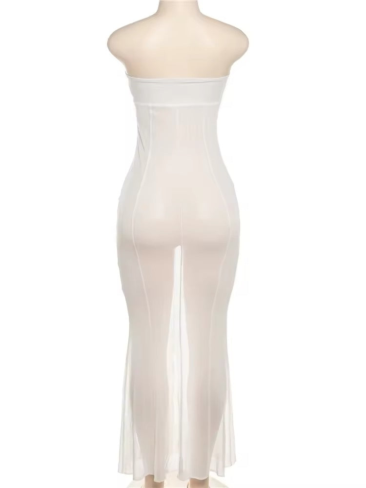 Vestido playero transparente