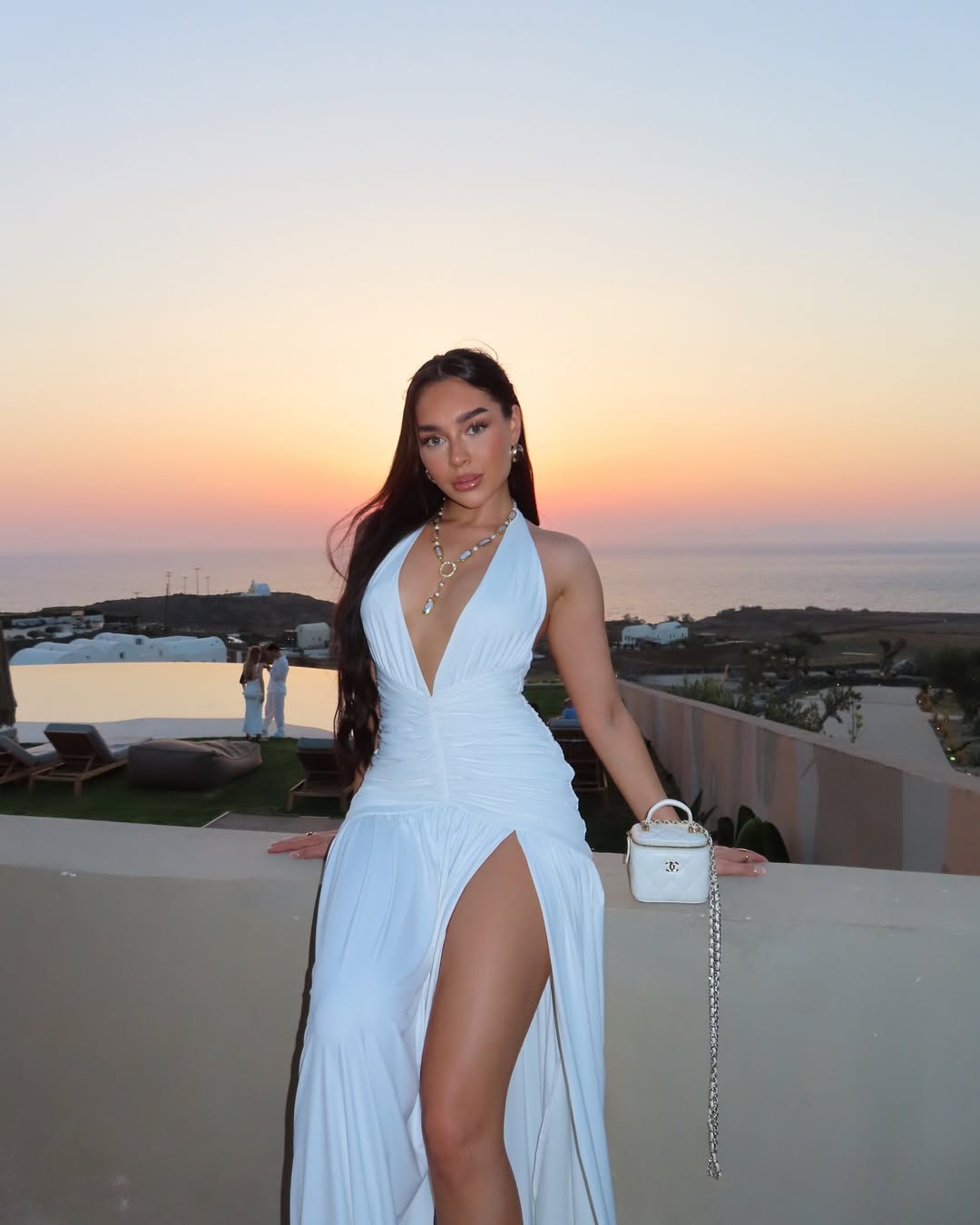 Vestido escote blanco