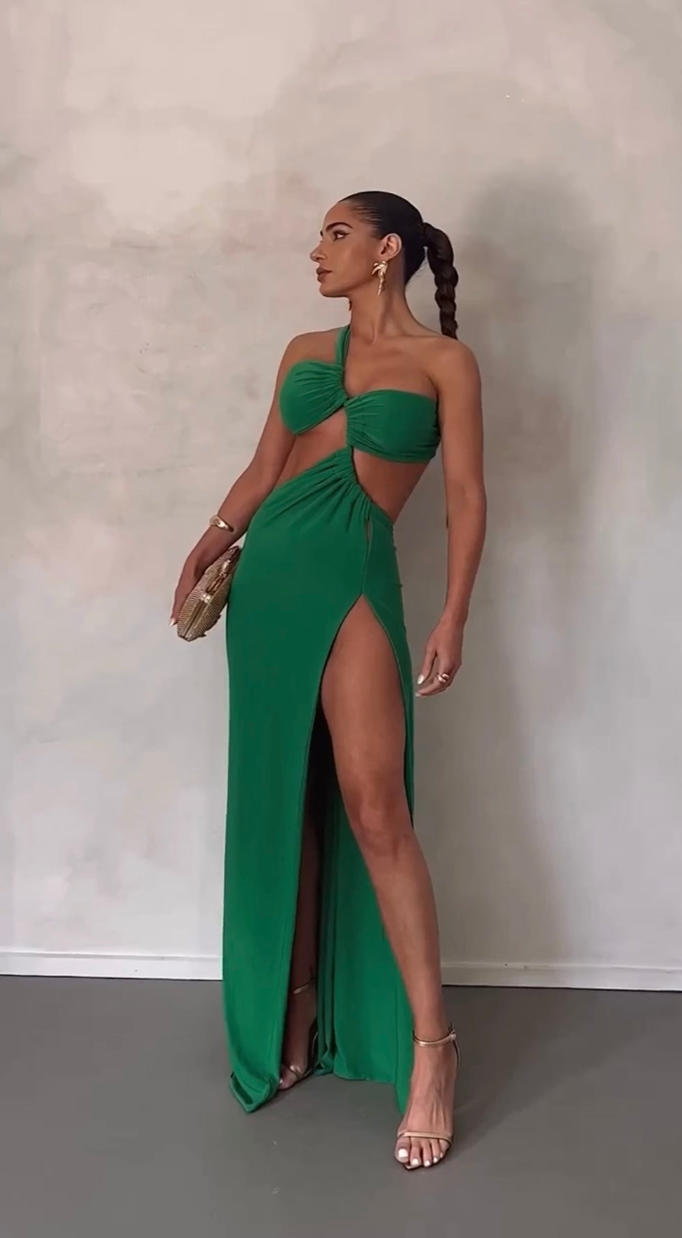 Vestido Verde Cut Out