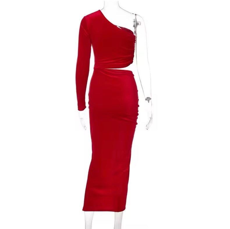 Vestido Velvet Cut Out