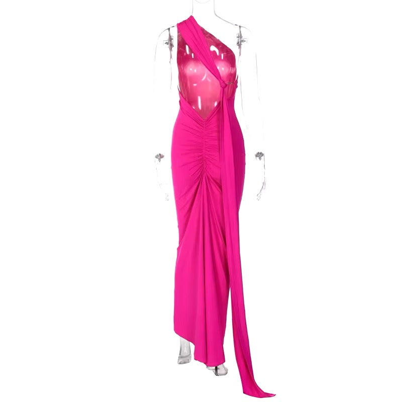 Vestido rosa backless