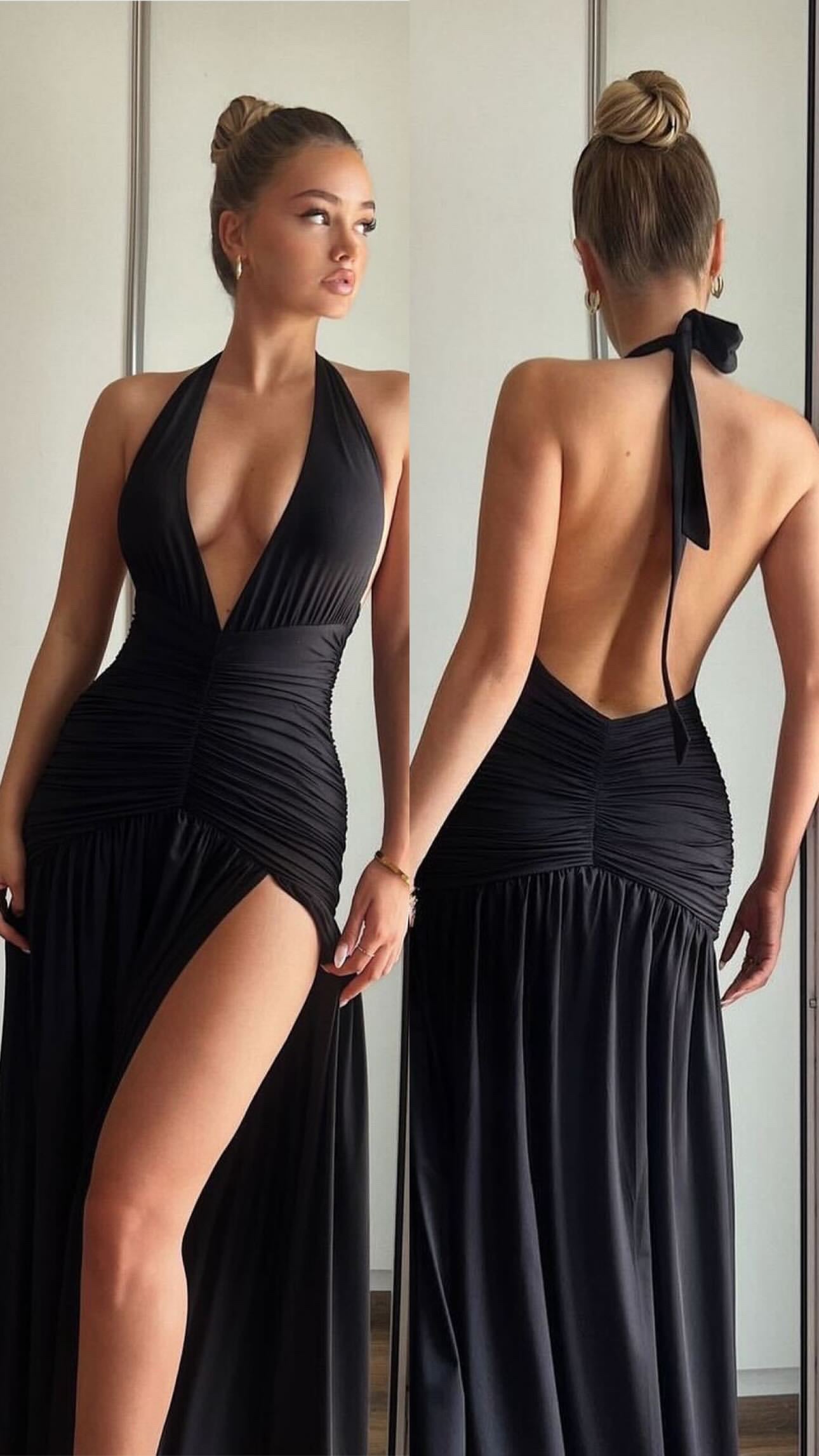 Vestido escote negro
