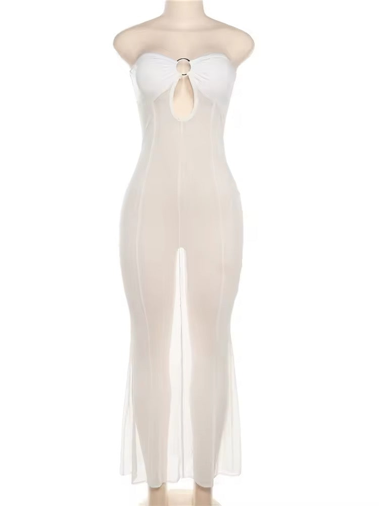 Vestido playero transparente